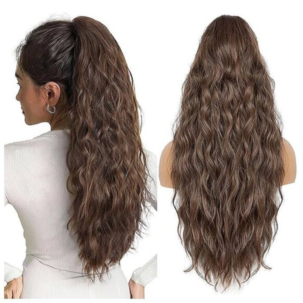 Ponytail Extension Synthetic Hair Extensions Chestnut Brown